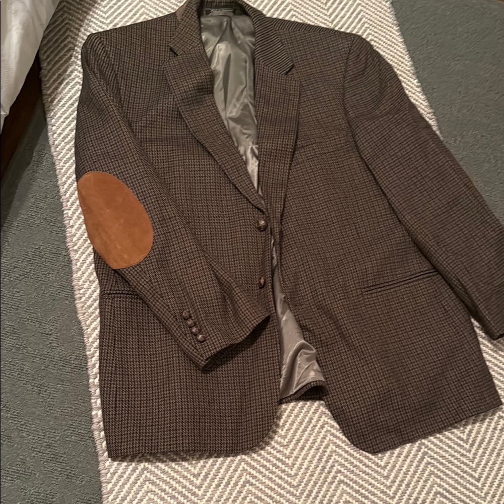 Men's Brown Blazer with Elbow Patches
